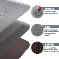 Tapis de sol de cuisine ergonomique épais anti-fatigue CR, tapis de bureau pour travailler debout