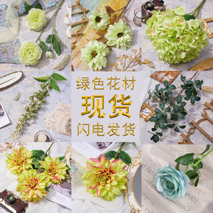 ช่อดอกไม้ประดิษฐ์สีเขียวยี่ซวน ผ้าไหมสำหรับตกแต่งงานแต่งงาน จัดวางบนพื้น ผลิตด้วยวิธีฉีดขึ้นรูป เป็นมิตรต่อสิ่งแวดล้อม - Product Image 2