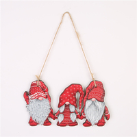 Décorations de Noël en bois écologiques et colorées : mini Père Noël, gnome, vieil homme de la forêt, pendentif pour la maison