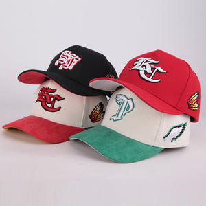 カスタムメンズ高品質5パネル3D刺Embroideryロゴ構造サテン裏地付き野球帽スエードスポーツ野球帽 - Product Image 1