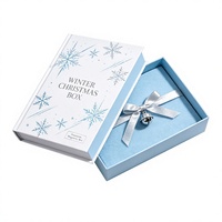 Boîte cadeau de Noël personnalisée avec logo OEM, couvercle à rabat magnétique, fermeture magnétique, pour cadeaux, commandes en gros et ODM