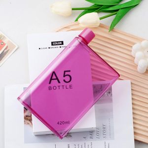 Bottiglia d'Acqua Piatta Quadrata A5 da 420ml, Bottiglie in Plastica a Forma di Quaderno, Borraccia Personalizzabile con Logo - Product Image 6