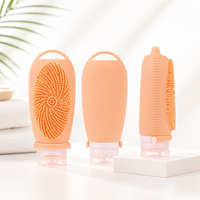Bouteilles de voyage approuvées par la TSA de 100 ml, flacons de voyage en silicone portables, étanches, rechargeables, pour emmener en voyage, tubes à liquide pour shampooing