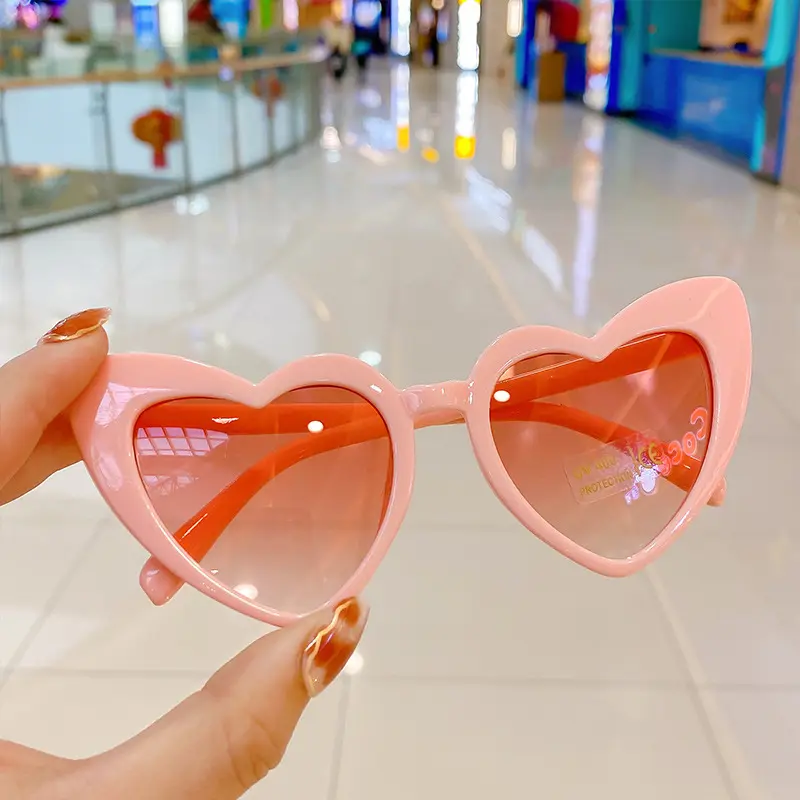 New Style Children's Sunglasses Manufacturers Wholesale Silicone Polarizers Heart-Shaped Eyeglasses Sun Eye Glasses