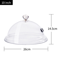 8 pouces 10 pouces 12 pouces dôme Smoky en plastique pour fumer des aliments dôme transparent pour fumer des cocktails