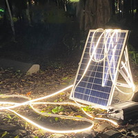 Bande lumineuse Led solaire personnalisée, intensité variable, imperméable, alimenté par l'énergie solaire, couleur magique, éclairage d'extérieur