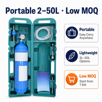 Bouteille d'oxygène médical 22,5 MPa, réservoir de gaz haute pression en acier sans soudure, certifié ISO9809-3, utilisation clinique portable