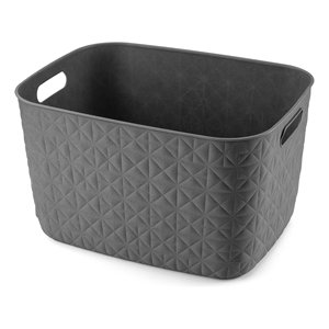 Cesta de plástico reciclado (38x29x22cm) SOFTEX Gris K258709 - Product Image 1