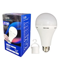 Ampoule led rechargeable de haute qualité, d'urgence, E27 B22, lumière led rechargeable 9W 12W pour sortie électrique
