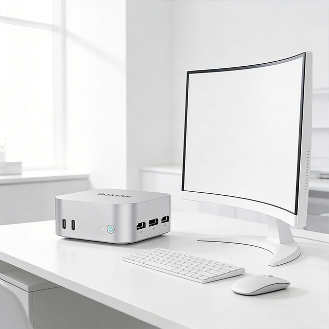 Mini Pc with Windows 11 /Linux for Intel N95 4 Core Mini Pc Cpu 12gb Lp Ddr5 ram 256 Sata Ssd RJ45 M.2 HD-MI*2 home/office work
