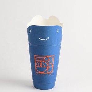 Nueva mariposa biodegradable para llevar té café taza de papel con tapa plegable integrada para bebidas frías y calientes - Product Image 4