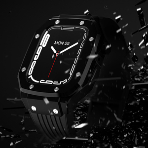 Cinturino per cinturino in Silicone di lusso personalizzato cinturino per orologio in metallo in acciaio inossidabile Kit modificato per <span class=keywords><strong>Apple</strong></span> <span class=keywords><strong>Watch</strong></span> 6 7 <span class=keywords><strong>se</strong></span> 44mm 45mm - Product Image 6