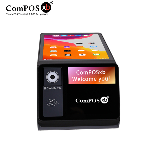Android 14.0 Dual Screen 8 Inch 3GB+16GB Handheld Pos Systems 58mm Printer Mobile Pos Machine Handheld Payment Terminal Android