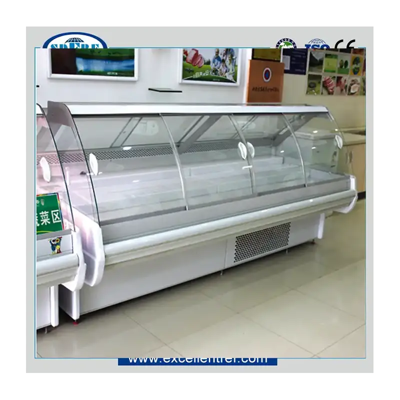 DSA12CCH1 Service Counter Display Fridge Commercial Refrigerator Meat Fish Display Cabinet Freezer Refrigerator