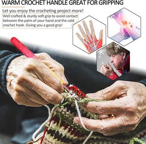 Juego de 9 Agujas de Ganchillo Bonitas para Tejer, de Aluminio, con Agarre Suave y Cómodo, para Manualidades con Hilo, <span class=keywords><strong>Kit</strong></span> de Ganchillo - Product Image 6