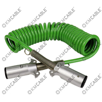 Câble de bobine de pièces de camion de remorque Standard américain 12/24V fil de spirale d'alimentation électrique câble de bobine 7 P câble de remorque à 7 broches