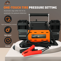 Compresseur d'air 12V avec panneau de commande LCD pour prédéfinir la pression cible 150psi 7.06cfm, pompe à air, gonfleur de pneus tout-terrain robuste