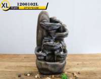 Petite fontaine d'eau de table en résine et métal, design zen asiatique, écologique, pour décoration extérieure toutes saisons, jardin, maison, bureau