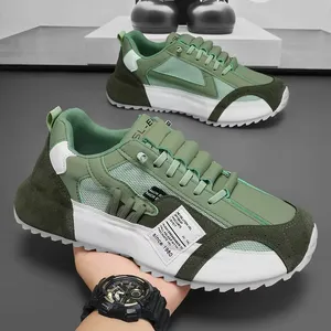 Chaussures de sport décontractées pour hommes, à semelle épaisse, légères, simples, confortables, souples, respirantes, chaussures de course rehaussantes - Product Image 2