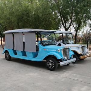 Scenic Manor Classic Electric Retro Ferry 4-Row 11-Seat Real Estate Sales Office RV Sightseeing 2 Stroke Golf Carts - Product Image 5