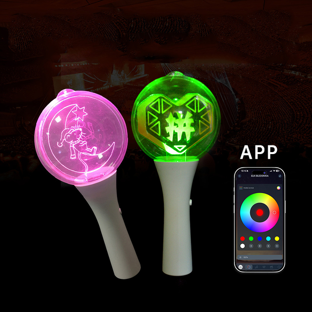 Custom APP Control K-POP Concert Official LED Sticks Light up Stick With Strap Bluetooth APP-connected for Fan Club