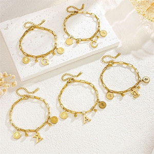 Bracelet chaîne ronde tendance en acier titane, style hip-hop, lettres de style InS européen et américain, pour étudiants et meilleurs amis - Product Image 3