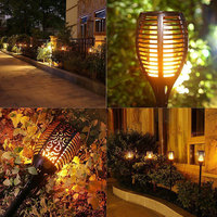 12 Led solaire scintillant flamme torche lumières extérieur paysage décoration lumière solaire danse flamme lumière jardin lampe pour patio
