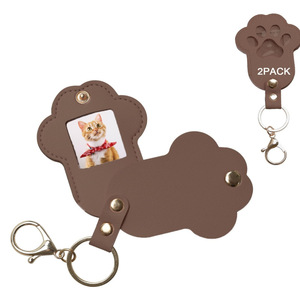 Da Dog Paw hình dạng vật nuôi lông lưu niệm Keychain vật nuôi tóc ảnh chủ vật nuôi tóc trường hợp móc chìa khóa vật nuôi tưởng niệm quà tặng - Product Image 1