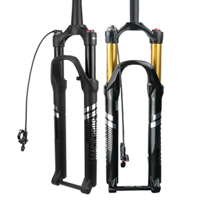 Fourche avant de vélo de montagne MAGICBROS OEM 15*110mm en alliage de magnésium, <span class=keywords><strong>suspension</strong></span> pneumatique, débattement de 100-140mm, compatible avec frein à disque, 27,5-29 pouces - Product Image 1