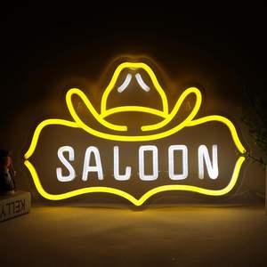 ซาลูนป้ายไฟนีออนติดหมวกยูเอสบีป้ายบาร์แบบเก่าป้ายเบียร์แนววินเทจย้อนยุคมีไฟสำหรับตกแต่งผนังบ้านถ้ำผู้ชายบาร์ร้านอาหาร - Product Image 1