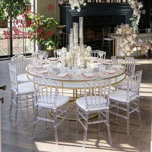 Suministros para Fiestas y Eventos, Mesa Redonda de Acero Inoxidable para Bodas, Mesa de Recepción para Novios - Product Image 3