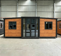 Maison conteneur maritime modifiée de 20 pieds, villa modulaire préfabriquée de luxe moderne, espace de vie mobile 	 Maison mobile pliable
