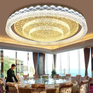 Yüksek kaliteli merdiven Villa depo büyük düğün büyük otel Villa dikdörtgen Led lüks Modern kristal avize