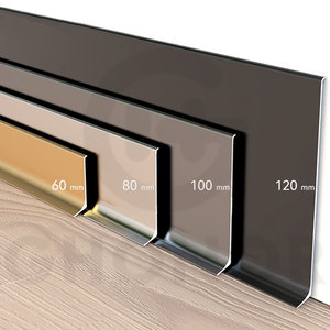 Phật sơn 60mm 80mm 100mm 120mm nhôm kim loại phẳng tường cạnh ốp chân tường cơ sở bảng hồ sơ gạch <span class=keywords><strong>TRIM</strong></span> bảo vệ ván chân tường - Product Image 3
