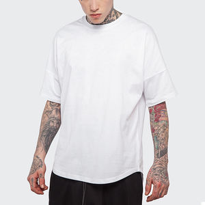 Camiseta lisa de algodón puro de Color sólido con cuello redondo de alta calidad, camiseta blanca de manga corta con logotipo personalizado - Product Image 1