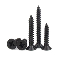 Vis autotaraudeuses à tête fraisée plate Phillips en acier noir M1.2 M1.4 M1.6 M1.7 M2 M2.2 M2.3 M2.5 M2.6 M3 M3.5 M4 M5