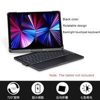 Étui clavier rotatif pour iPad Pro 11 pouces 2022 2021 2020 2018 étui pour tablette avec clavier tactile rétroéclairé sans fil