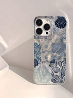 Nouveau Style Bleu Océan Téléphone étui pour iphone 16 Plus 15 17 Pro Max 14 13 12 11 Glacial Motif Antichoc Mobile Couverture Arrière