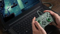 Control de Juego con Cable 8BitDo Ultimate C, Iluminación RGB, Anillo de Fuego, Motor de Vibración, Giroscopio de Seis Ejes para Series X/S Windows