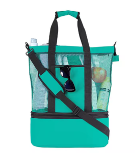 Tote Bag Outdoor Portable Cooler Pocket Shopping Multifunctional Beach Picnic Cooler Bags for Outdoor Mesh Large Capacity - Product Image 3
