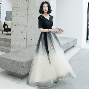 S1863N 2026 Nuovo Elegante Abito da Sera da Donna, Abito da Damigella Sposa con Colore Sfumato, Abito per Riunioni Annuali, Abito da Sposa da <span class=keywords><strong>Hostess</strong></span> Sognante - Product Image 3