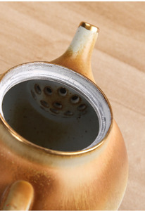 Retro Japanese Simple Creative Tracing Gold Rough Pottery Pottery <b>Teapot</b> - Product Image 5