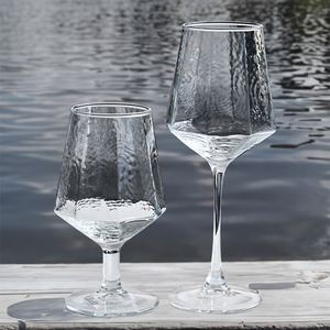 Nordic Light Luxury Diamond Hammer <b>Goblet</b> Large Capacity White Red <b>Wine</b> Glass Glasses Cup - Product Image 2