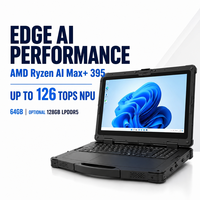 Computadora Robusta con IA de 15.6'' AMD Ryzen AI Max+395, PC de Automatización Industrial, 1000nits, Windows 11, 64GB de RAM, 1TB SSD, Batería Intercambiable en Caliente