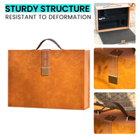 Boîte à vin cadeau en cuir PU jaune classique à grande capacité avec logo personnalisé et deux rainures pour champagne whisky