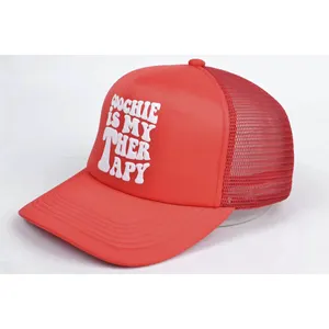 Gorra Trucker de Malla de 5 Paneles de Mezclilla de Alta Calidad Personalizada al por Mayor <span class=keywords><strong>con</strong></span> Visera Curva de Espuma y Logotipo de Parche Aplicado para Viajes y Moda - Product Image 1