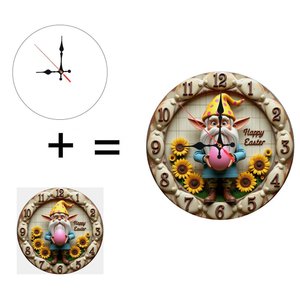 <b>Round</b> Wooden Wall Clock 25Cm Quiet Quartz Simple Design For Living Room Home Decor - Product Image 5