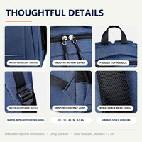 Sac à dos pour ordinateur portable Oxford 15 pouces, pour affaires et école, 20-35L, fermeture éclair, résistant à l'eau, pour étudiants et adultes