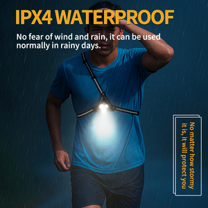 2000MAh Phản Quang Vest Với 500Lumen <span class=keywords><strong>LED</strong></span> Cảnh Báo Ánh Sáng Ban Đêm Chạy Leo Chạy Chạy Bộ Ngực Đèn An Toàn Chạy & Giày Đèn - Product Image 4