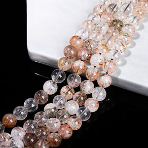 JD GEMS 半貴石 6mm <span class=keywords><strong>8mm</strong></span> <span class=keywords><strong>10mm</strong></span> 天然 ブラック スーパーセブンクォーツ ストーンビーズ ジュエリー制作向け - Product Image 4